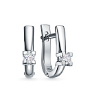 Серьги из белого золота с бриллиантами