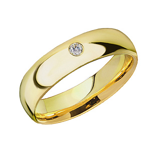 Кольцо обручальное из желтого золота