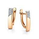 Серьги с английским замком из красного золота