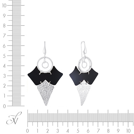 Серьги из серебра с эмалью