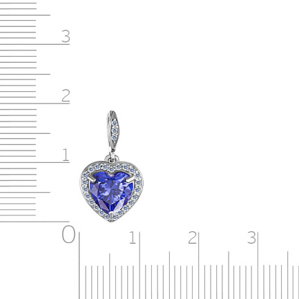 Подвеска из серебра с фианитом