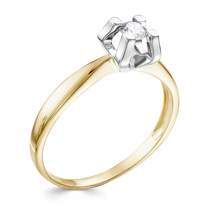 Кольцо из золота с бриллиантом