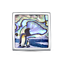 Брошь из серебра с перламутром