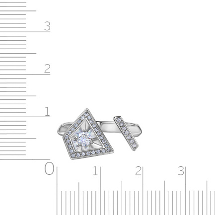 Кольцо из белого золота с бриллиантами