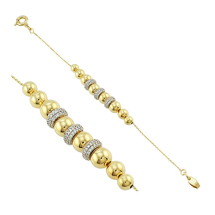 Браслет декоративный из желтого золота