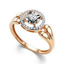 Кольцо из красного золота с бриллиантами