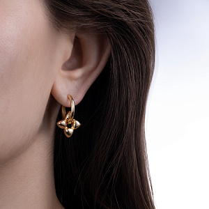 Серьги из серебра с позолотой