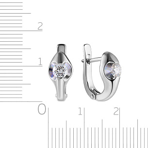 Серьги из белого золота с бриллиантами