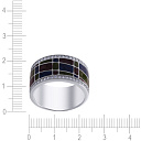 Кольцо из серебра с фианитом, эмалью