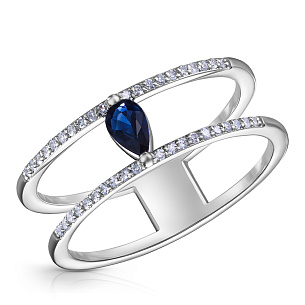 Кольцо из белого золота с бриллиантом