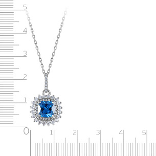 Колье из серебра с цирконием