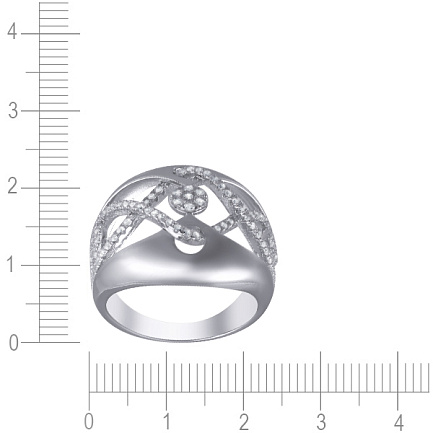 Кольцо из серебра с фианитом