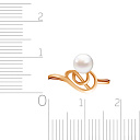Кольцо из красного золота с жемчугом