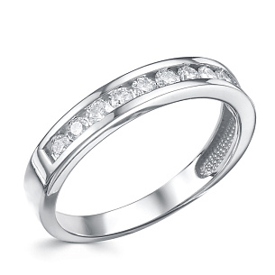 Кольцо из белого золота с бриллиантом