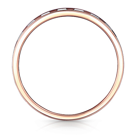 Кольцо обручальное из комбинированного золота