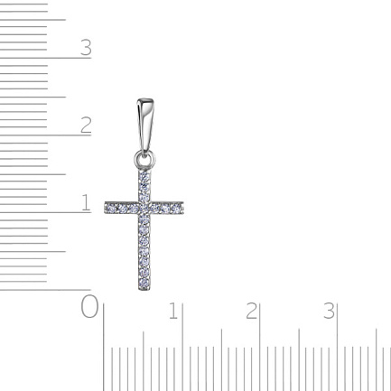 Подвеска из серебра с фианитом