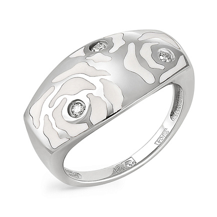 Кольцо из белого золота с бриллиантами