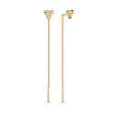 Серьги из красного золота с фианитами