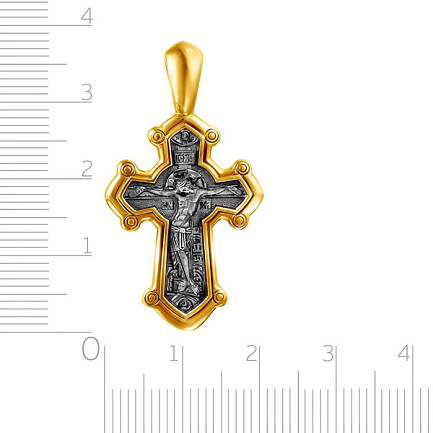 Крест из серебра с позолотой