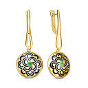 Серьги с английским замком из серебра