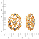 Серьги из красного золота с бриллиантами