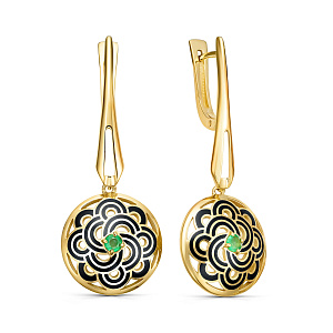 Серьги с английским замком из серебра