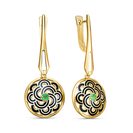 Серьги с английским замком из серебра