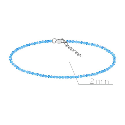 Браслет на ногу декоративный из серебра