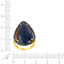 Кольцо из желтого золота с бриллиантами, корундом