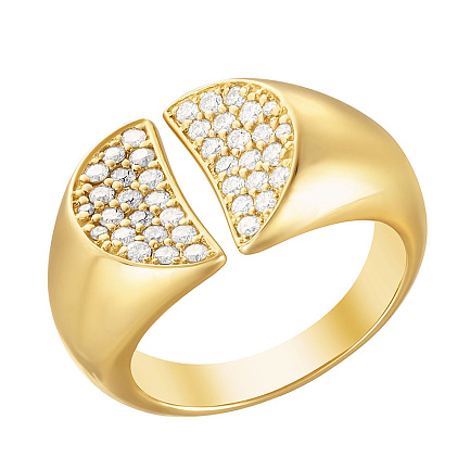 Кольцо из желтого золота с бриллиантами