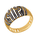 Кольцо из желтого золота с бриллиантами