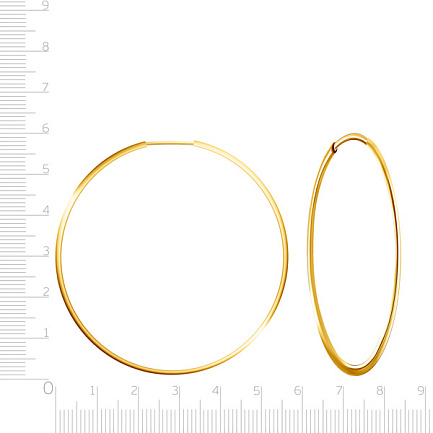 Золотые серьги-кольца "Конго"