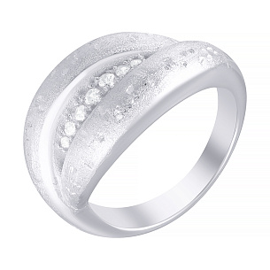 Кольцо из серебра с фианитом