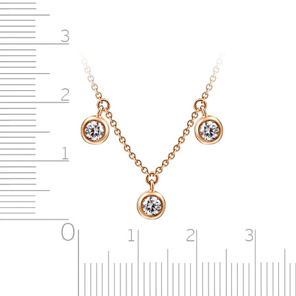 Колье из красного золота с бриллиантами