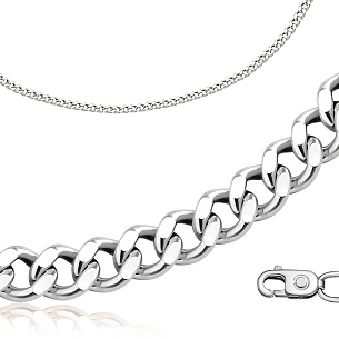 Браслет автомат из серебра, плетение панцирное