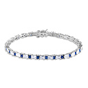 Браслет декоративный из серебра с фианитами