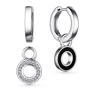 Серьги из серебра с эмалью