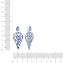 Серьги из белого золота с сапфирами, танзанитами