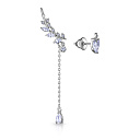 Серьги из серебра с фианитом