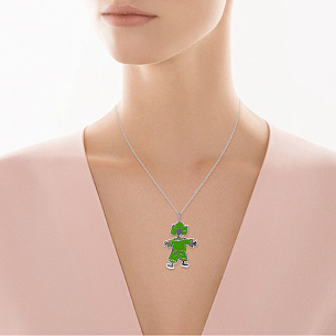 Подвеска из серебра с эмалью