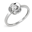 Кольцо из белого золота с бриллиантом