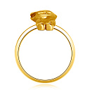 Кольцо детское из желтого золота с эмалью