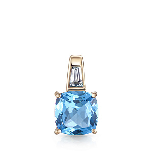 Подвеска из желтого золота с топазом