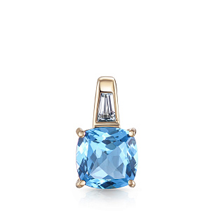 Подвеска из желтого золота с топазом