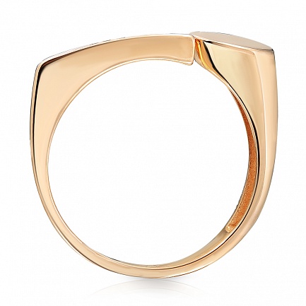 Кольцо из красного золота с фианитом