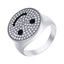 Кольцо из серебра с фианитом