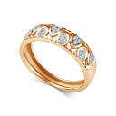 Кольцо из красного золота с бриллиантами