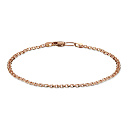 Браслет ручной работы из красного золота, плетение бисмарк