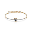 Браслет из красного золота с бриллиантами, сапфиром