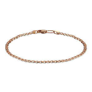 Браслет ручной работы из красного золота, плетение бисмарк